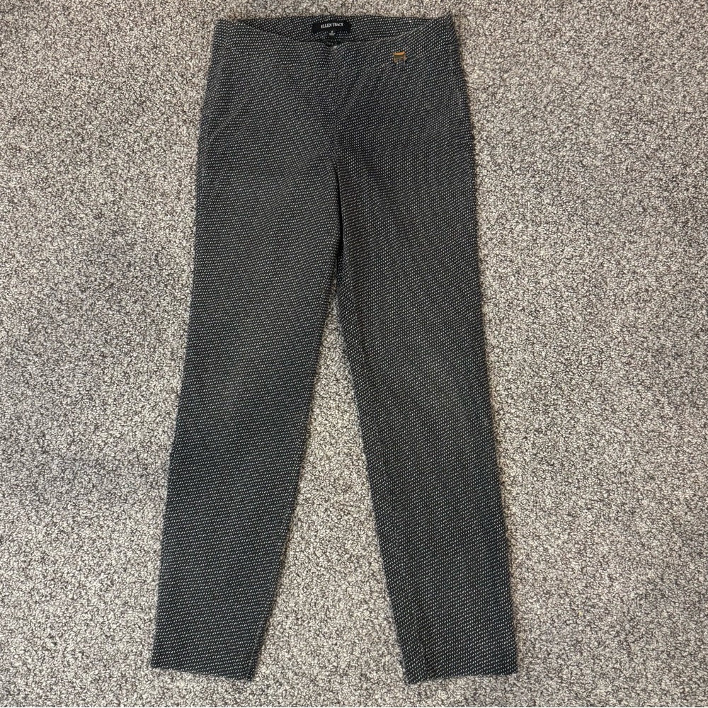 Ellen Tracy Gray Patterned Pants - image 2